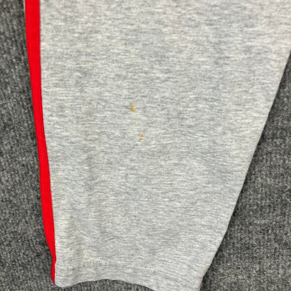 Adidas Track Pants Mens L Gray Joggers 3-Stripes Logo Drawstring Cuffed Athletic - Picture 10 of 11